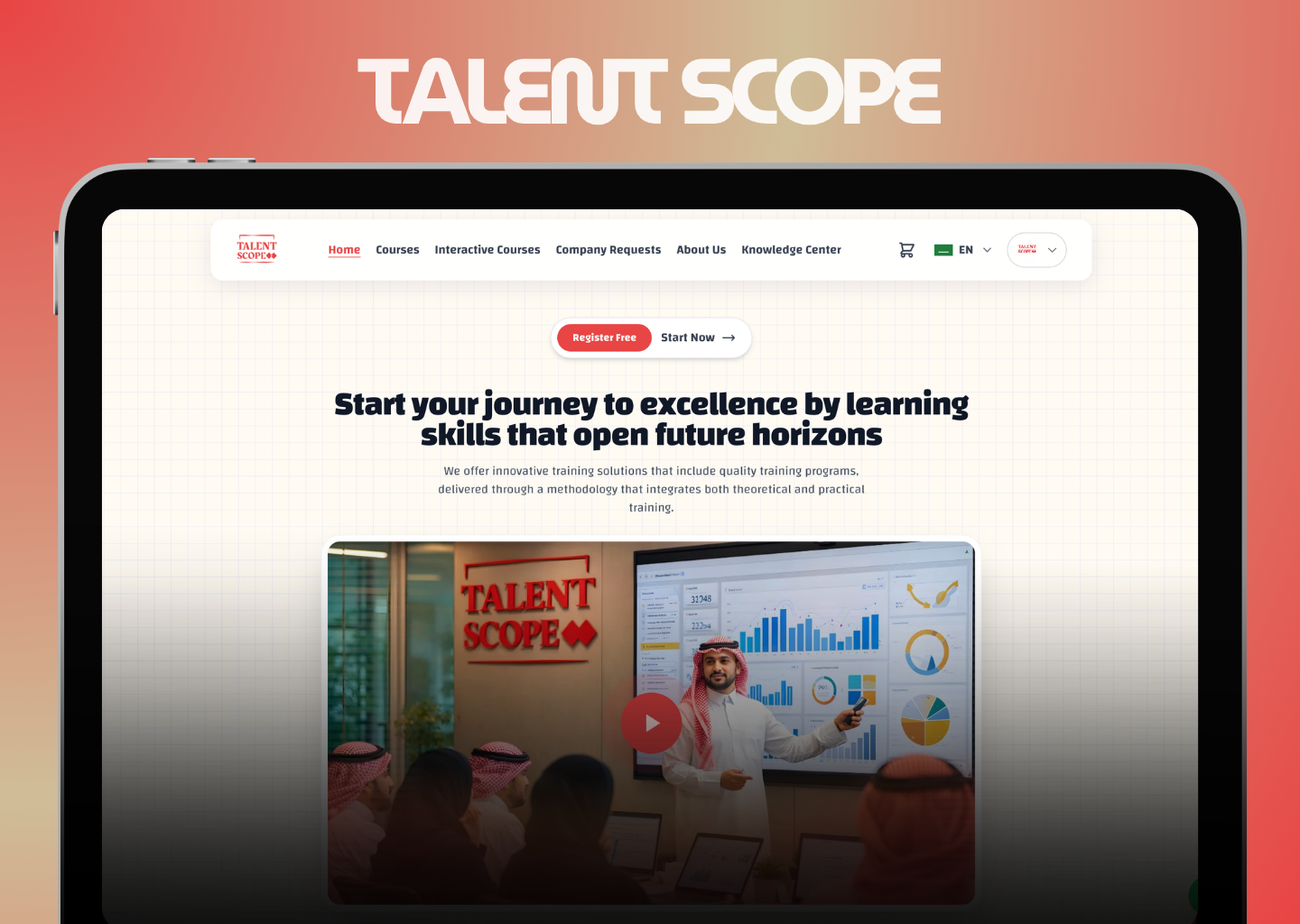 Talent Scope platform - Website